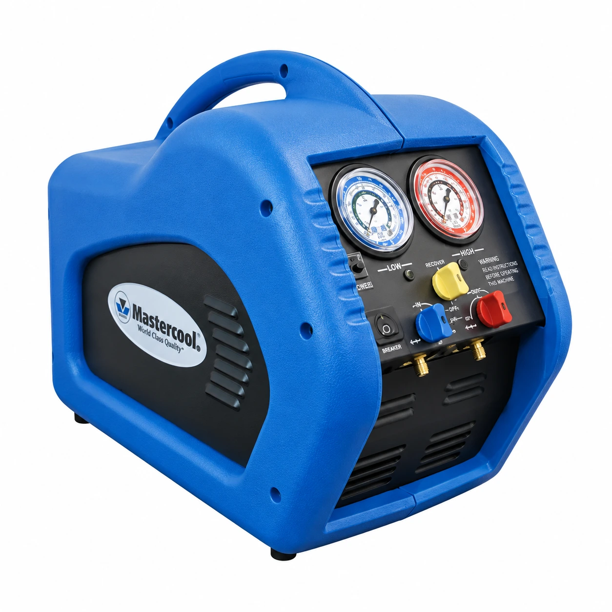 Mastercool 69000 Refrigerant Recovery System, Liquid/Vapor, Direct/Push-Pull with 1/2 HP Oil-Less Compressor, 115V/60 Hz